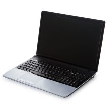 Modern laptop on white background